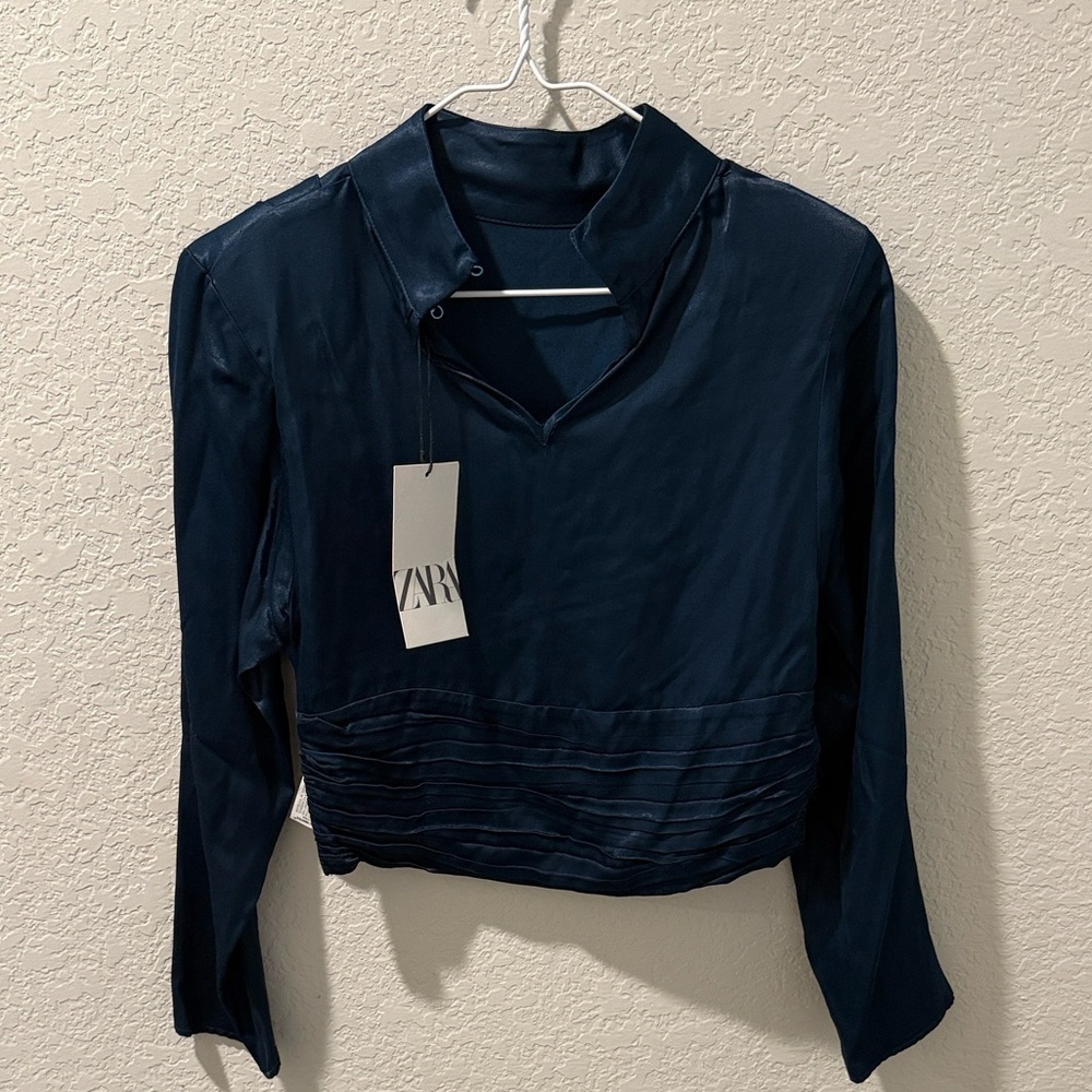 Zara Deep Blue Blouse for Women